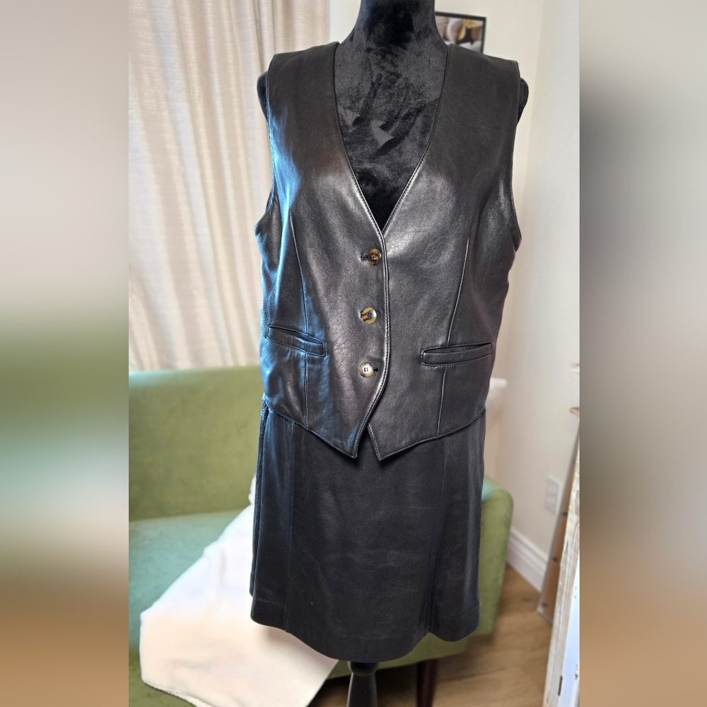 Valerie Stevens Black Leather Garment